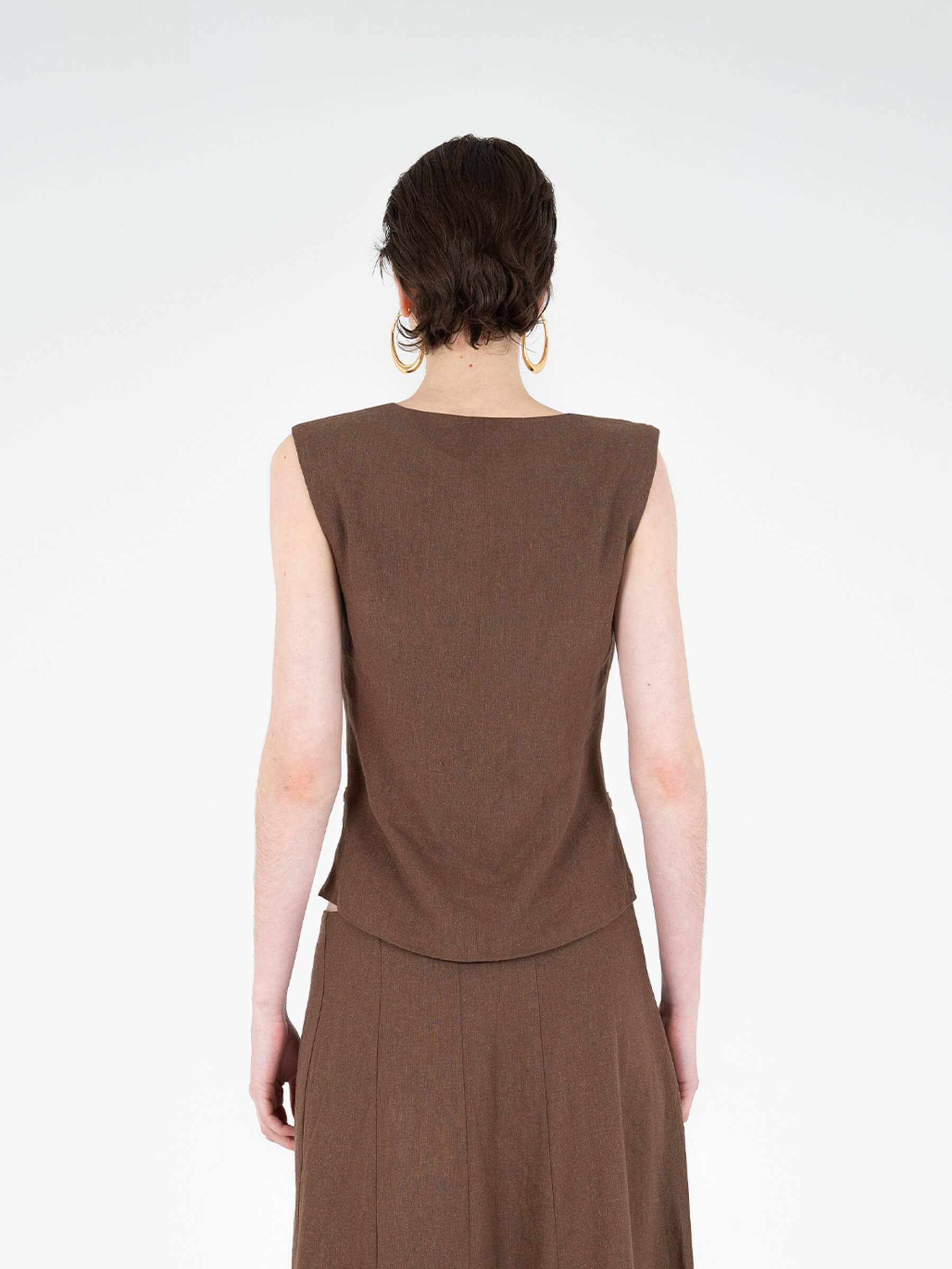 Teide Brown Vest camisas y camisetas