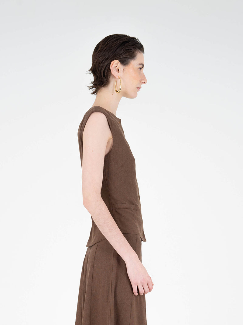 Teide Brown Vest camisas y camisetas