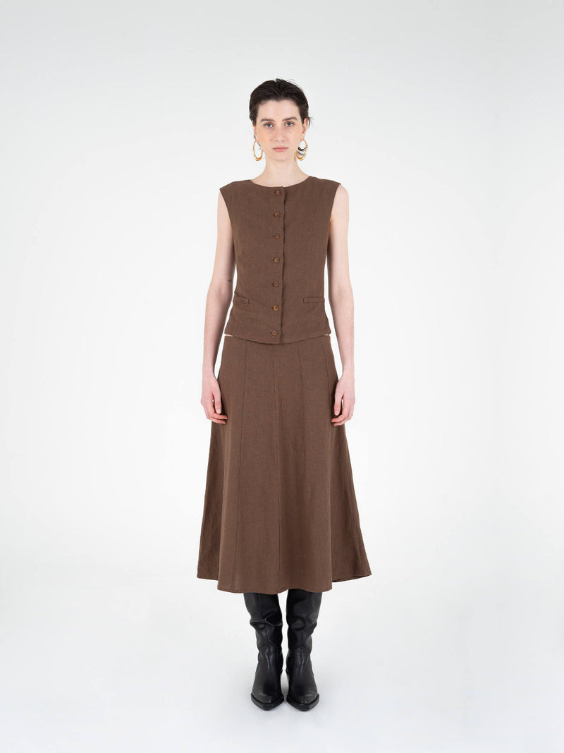 Teide Brown Vest camisas y camisetas