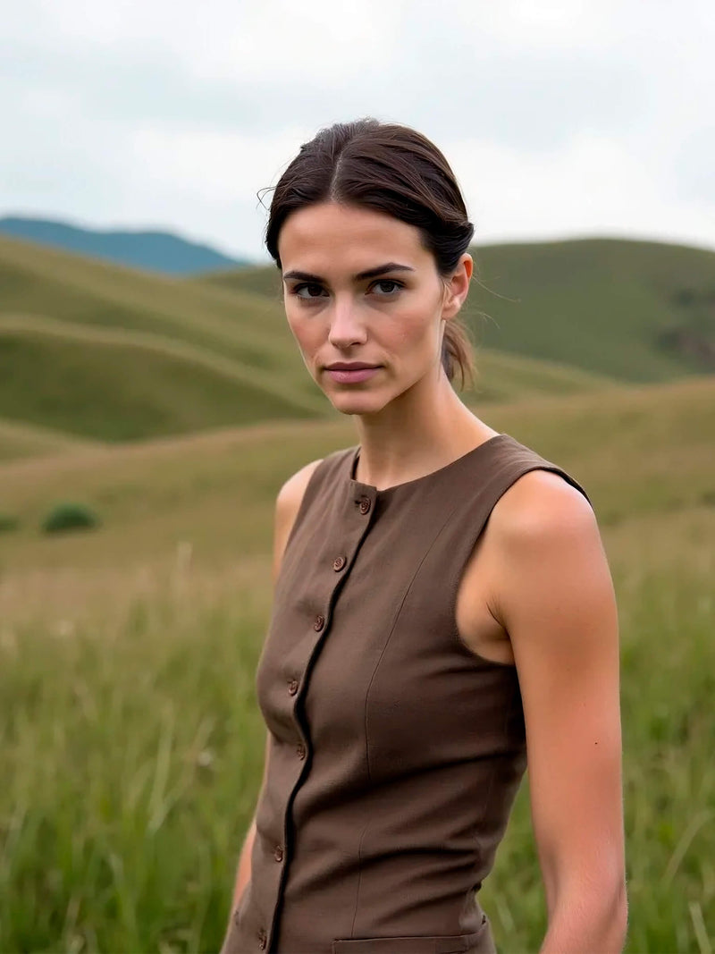 Teide Brown Vest camisas y camisetas