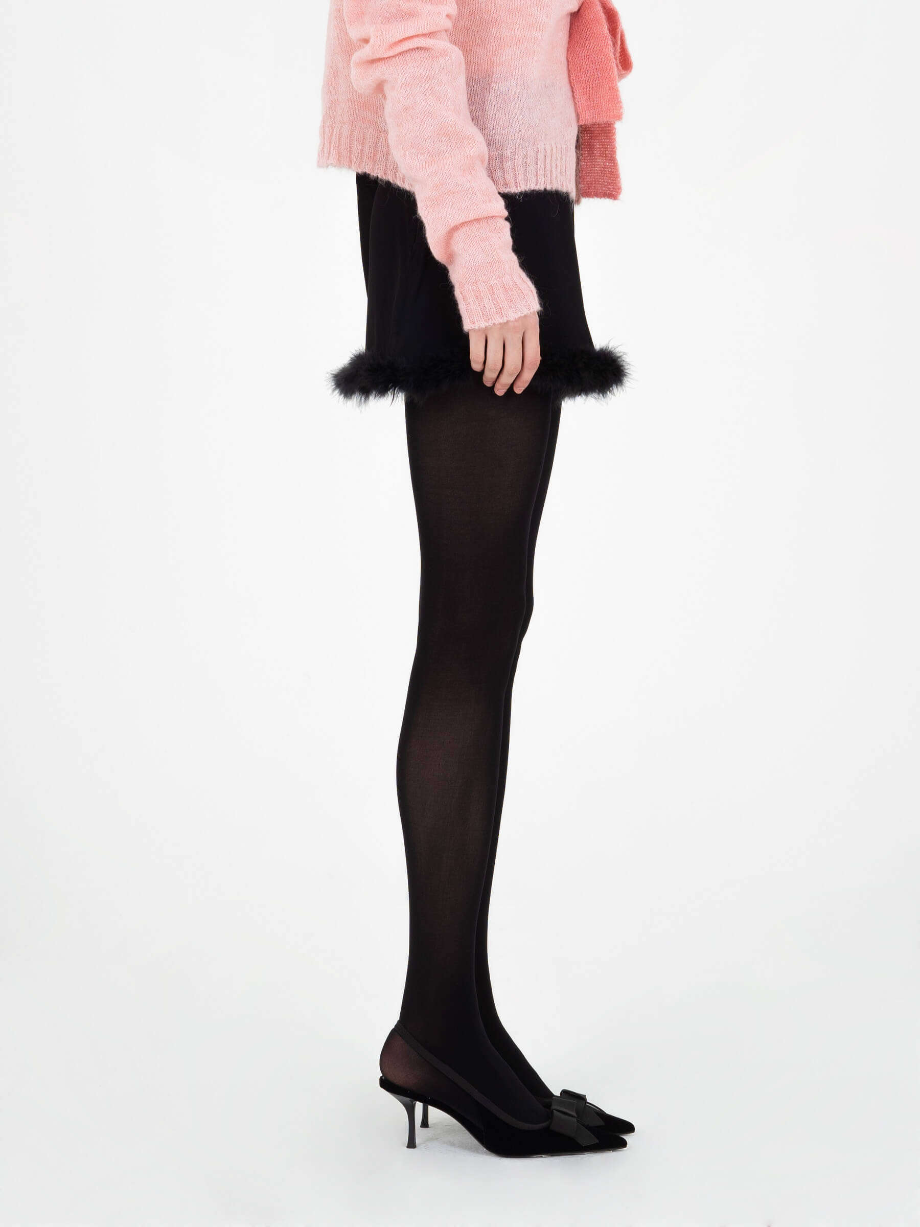 Tree Black Feather Skirt falda