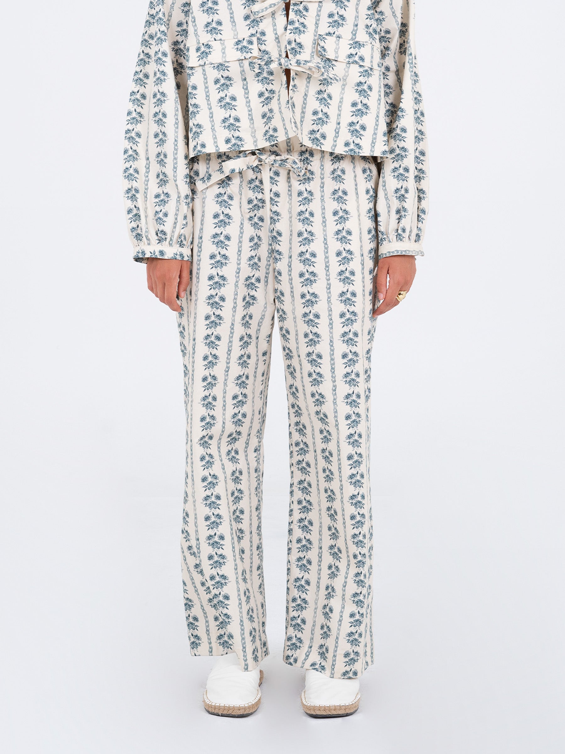 Tribeca Flower Print Pants pantalones