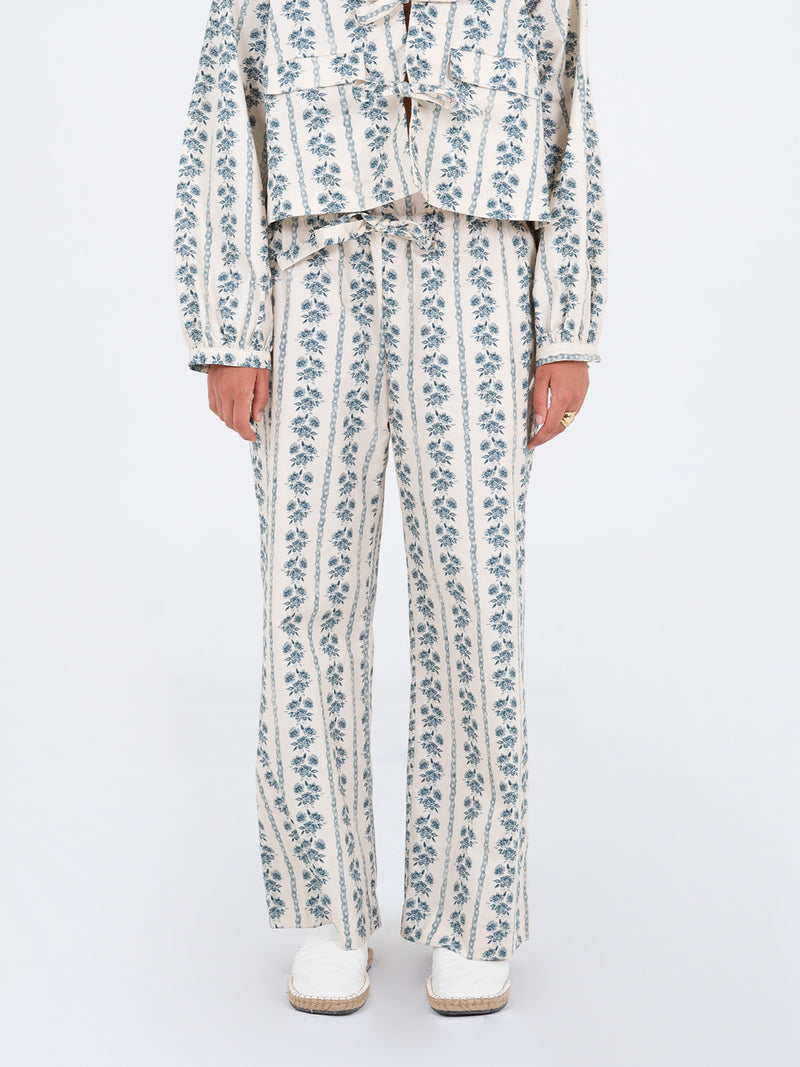 Tribeca Flower Print Pants pantalones