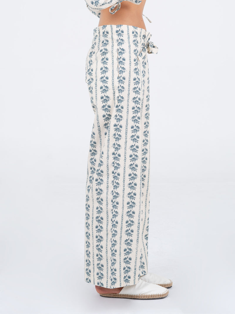 Tribeca Flower Print Pants pantalones