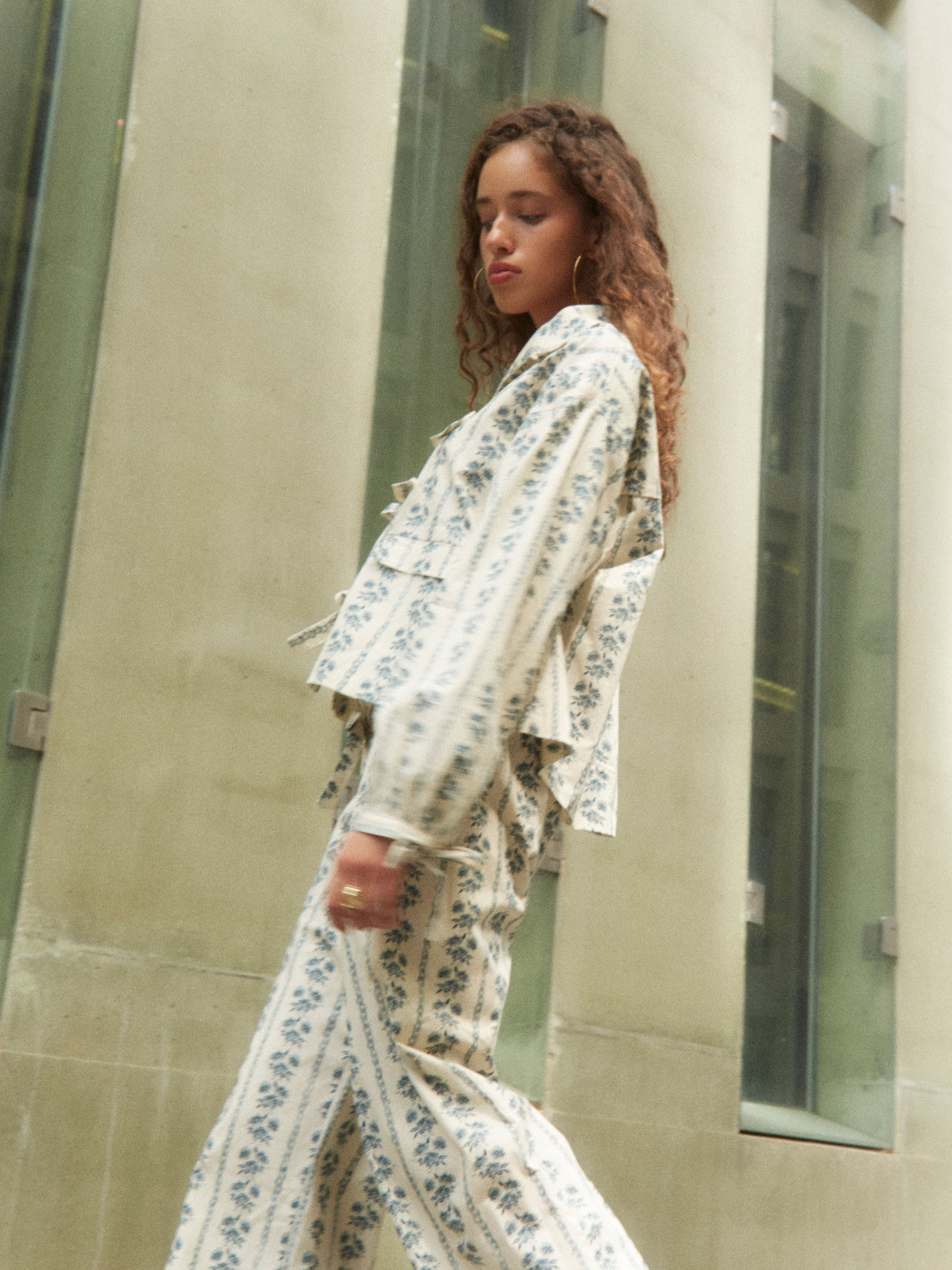 Tribeca  Flower Print Shirt falda