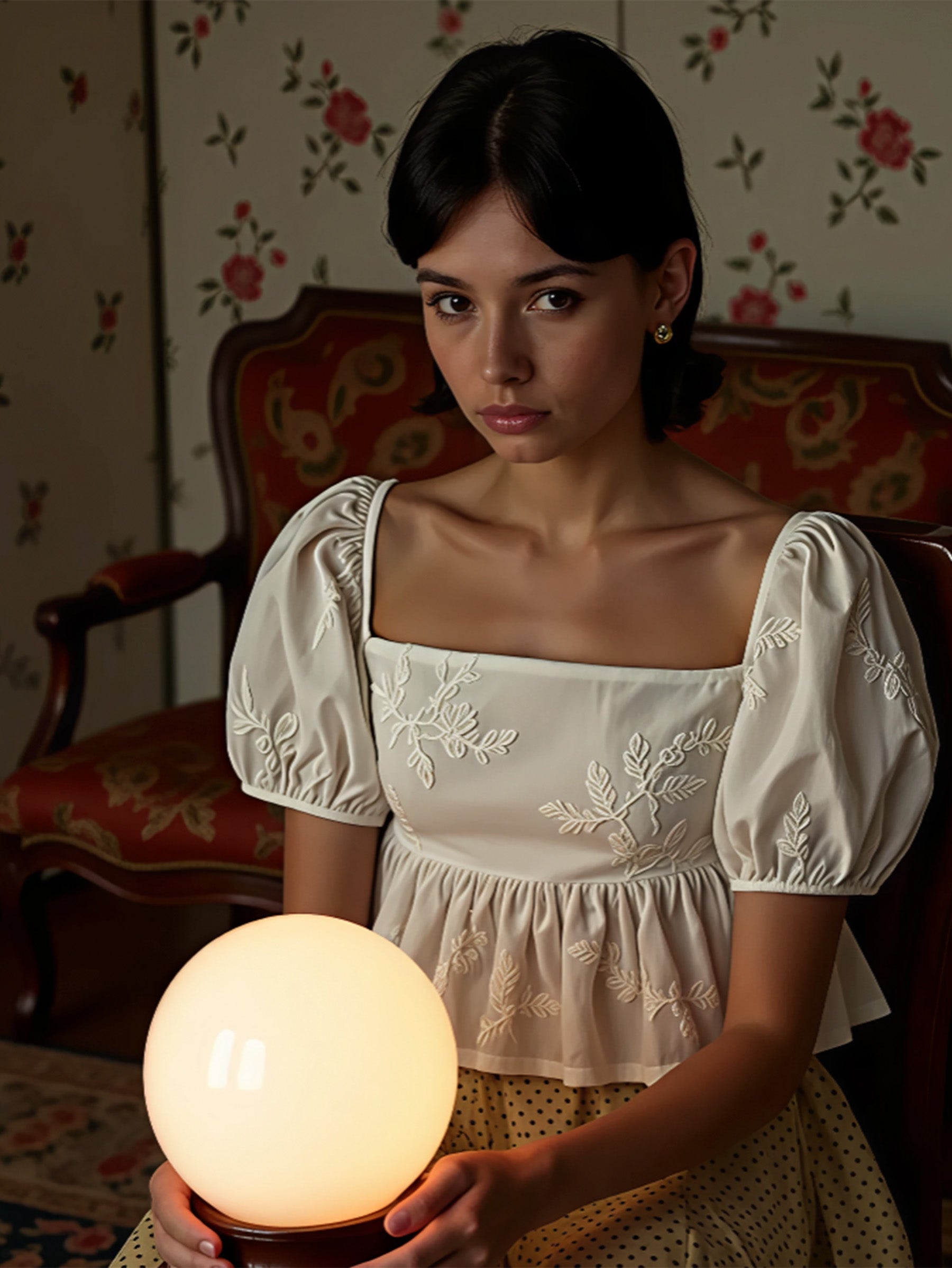 Vera Embroidered White Top camisas y camisetas