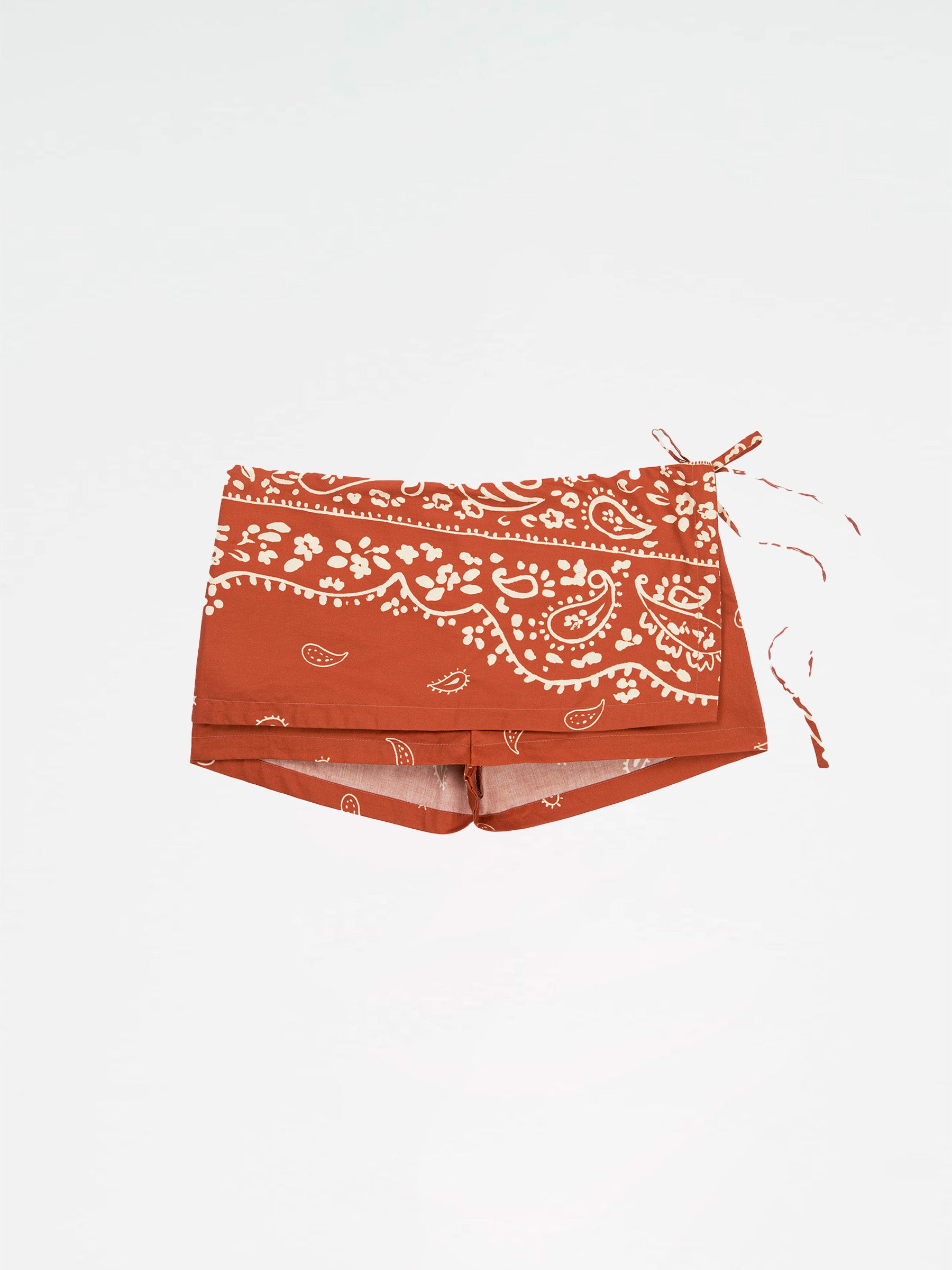 Vision Terracotta Bandana-style Print Skirt pantalones