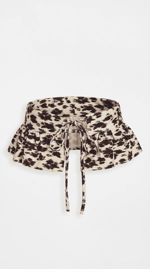 Field Floral Print Ruffle Belt