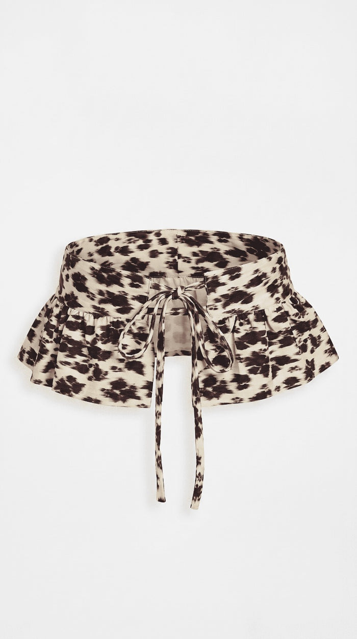 Field Floral Print Ruffle Belt