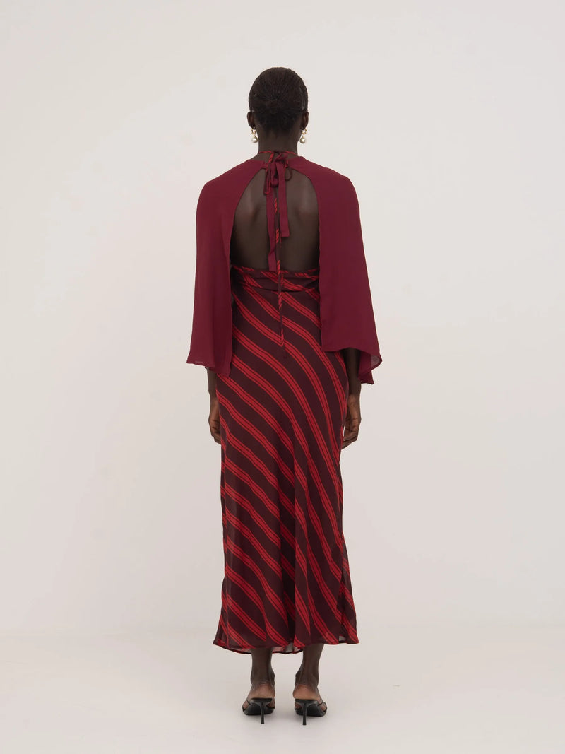 Whispered Burgundy Occasion Cape top