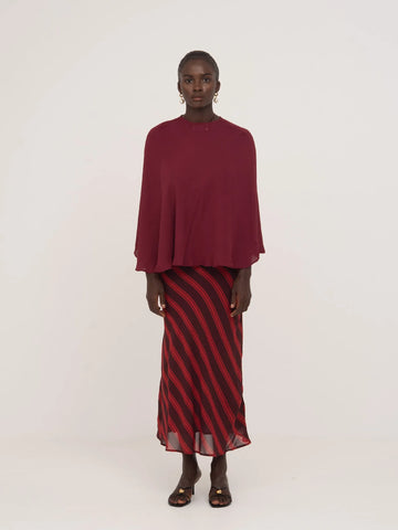 Whispered Burgundy Occasion Cape