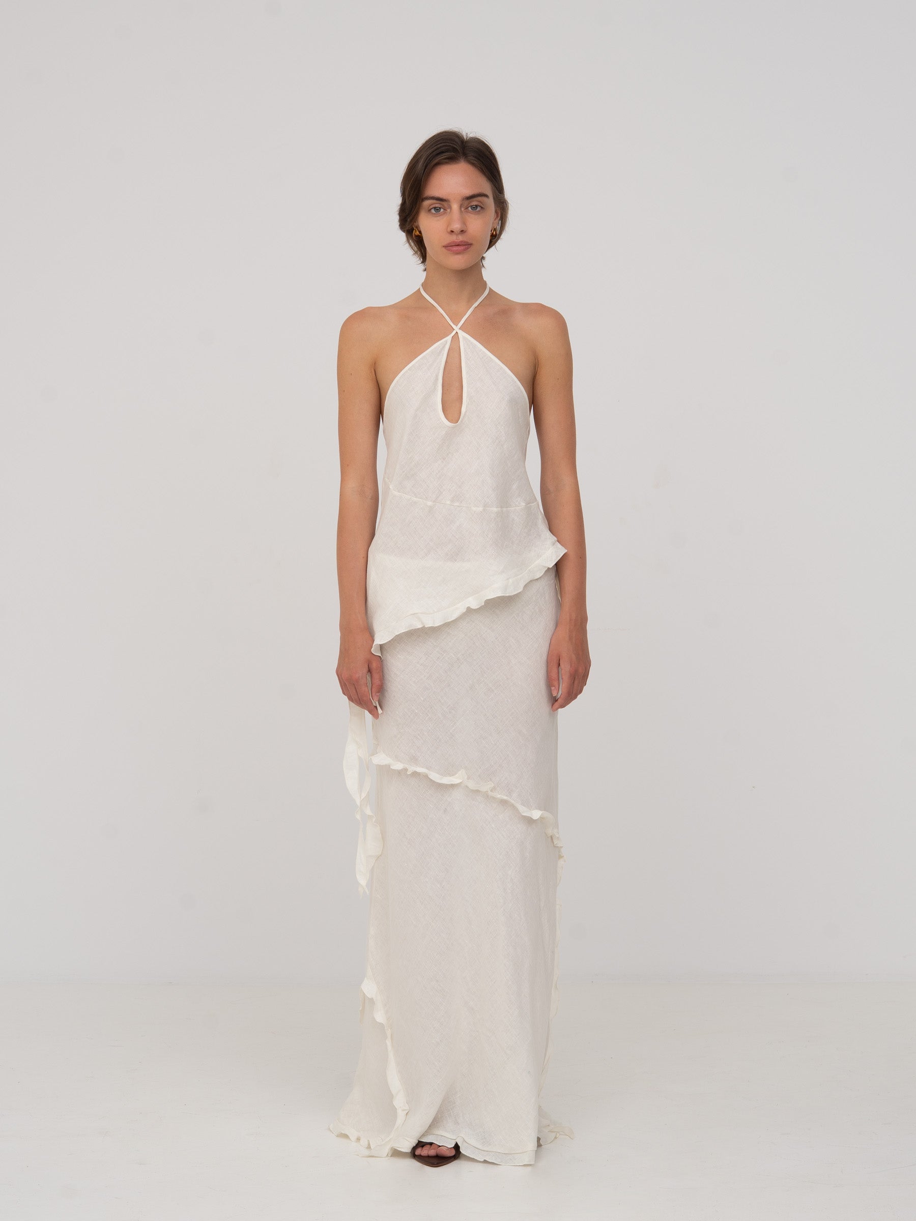 White Linen Ecstasy Skirt falda