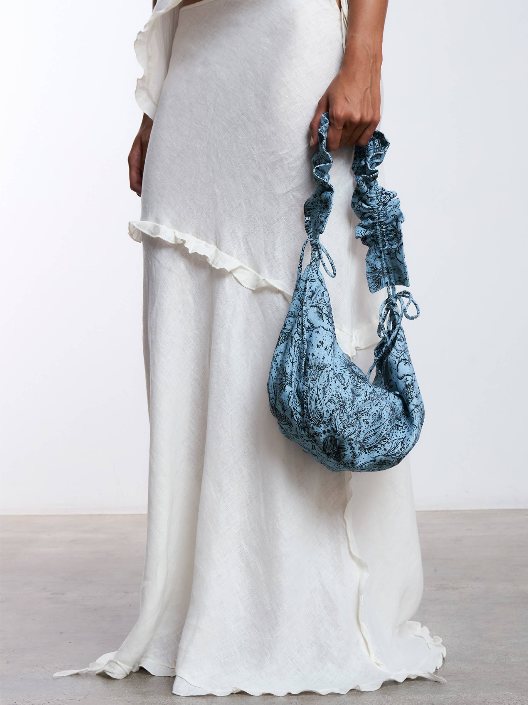 White Linen Ecstasy Skirt falda