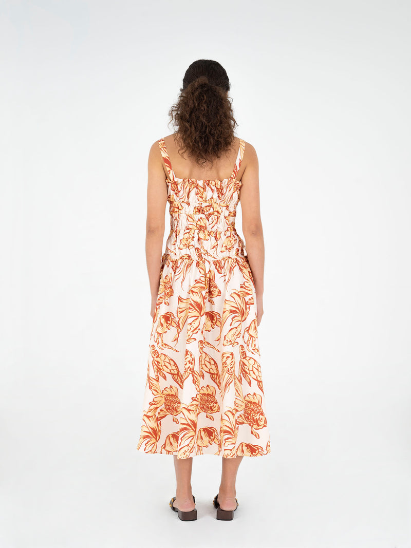 Wilde Ocean-Inspired Print Dress vestidos
