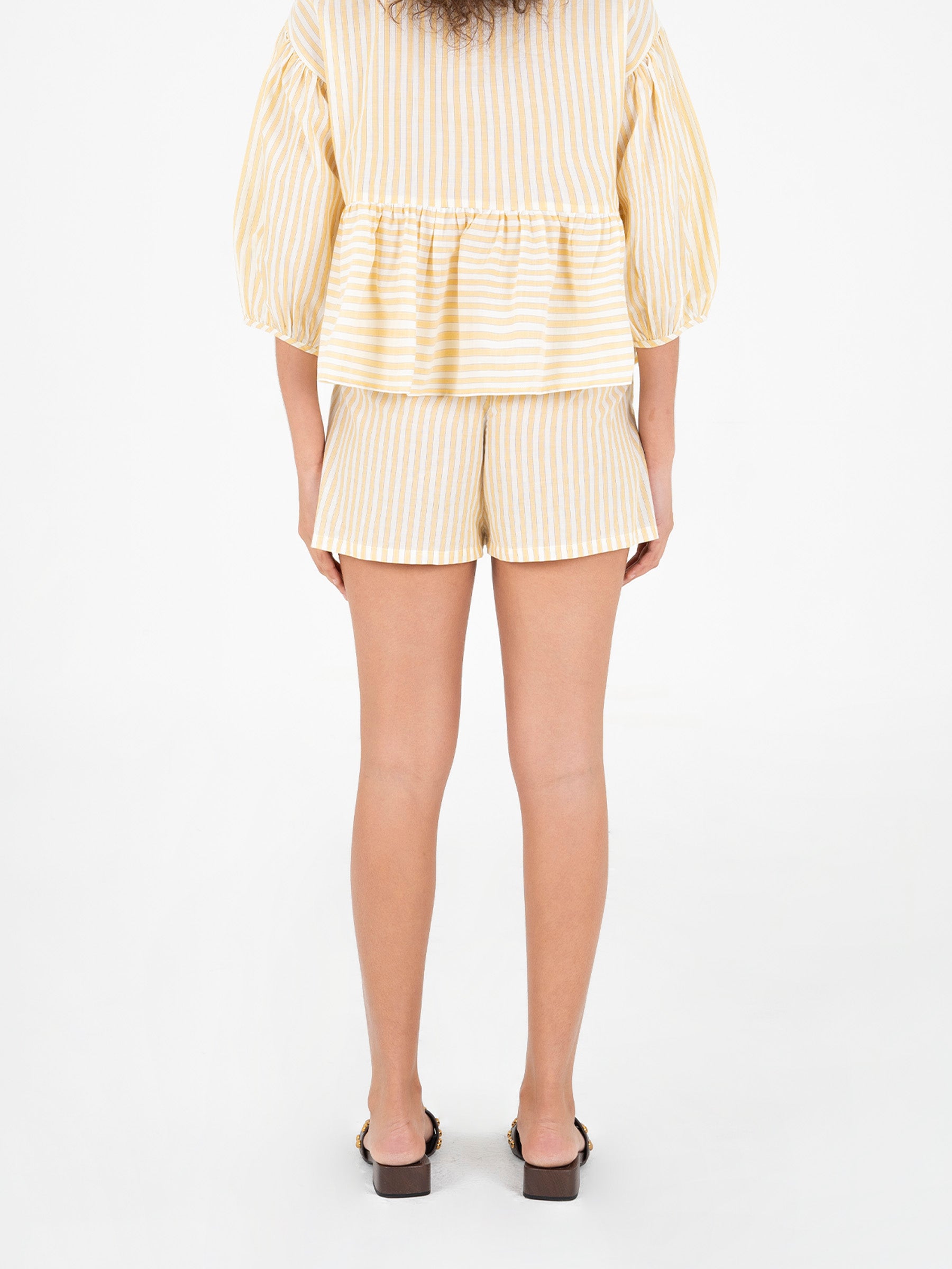 Yellow Striped Spirit Shorts pantalones
