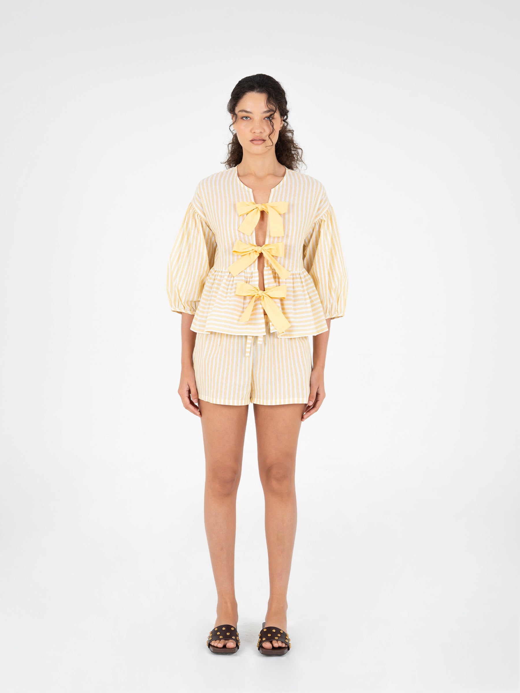 Yellow Striped Spirit Top top