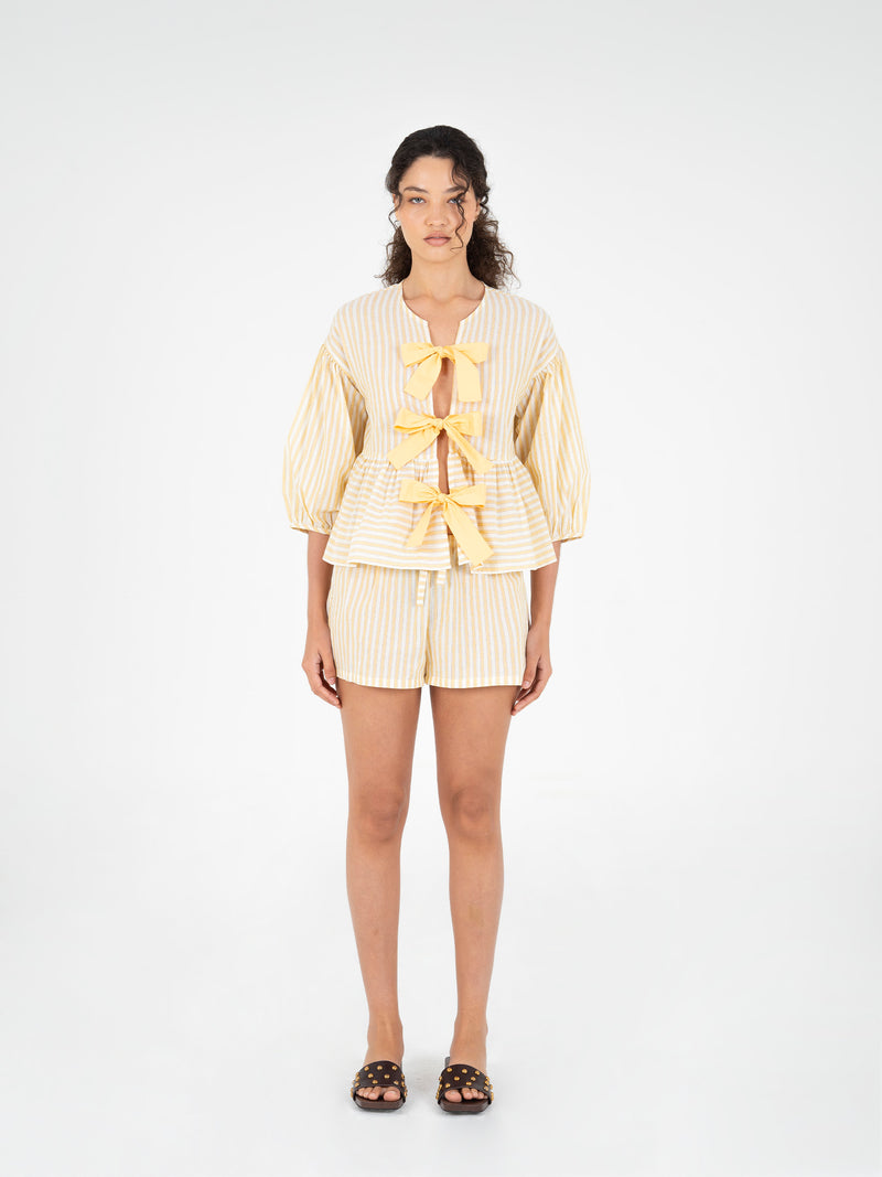 Yellow Striped Spirit Top top