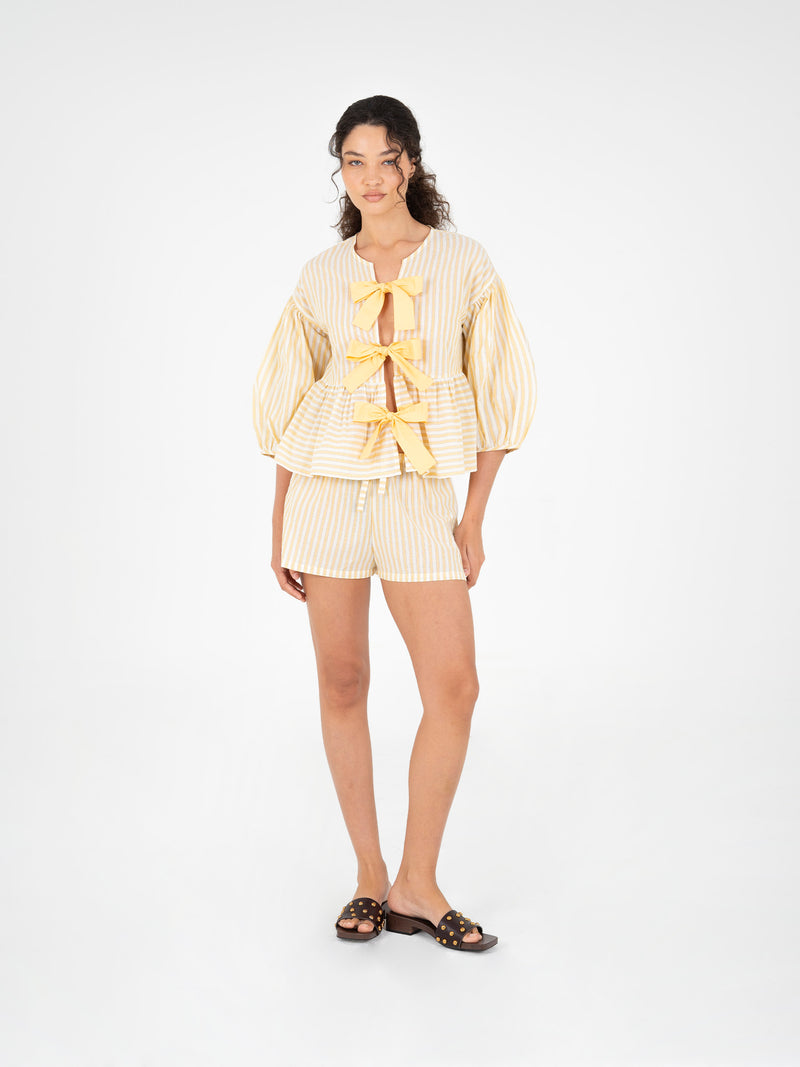 Yellow Striped Spirit Top top
