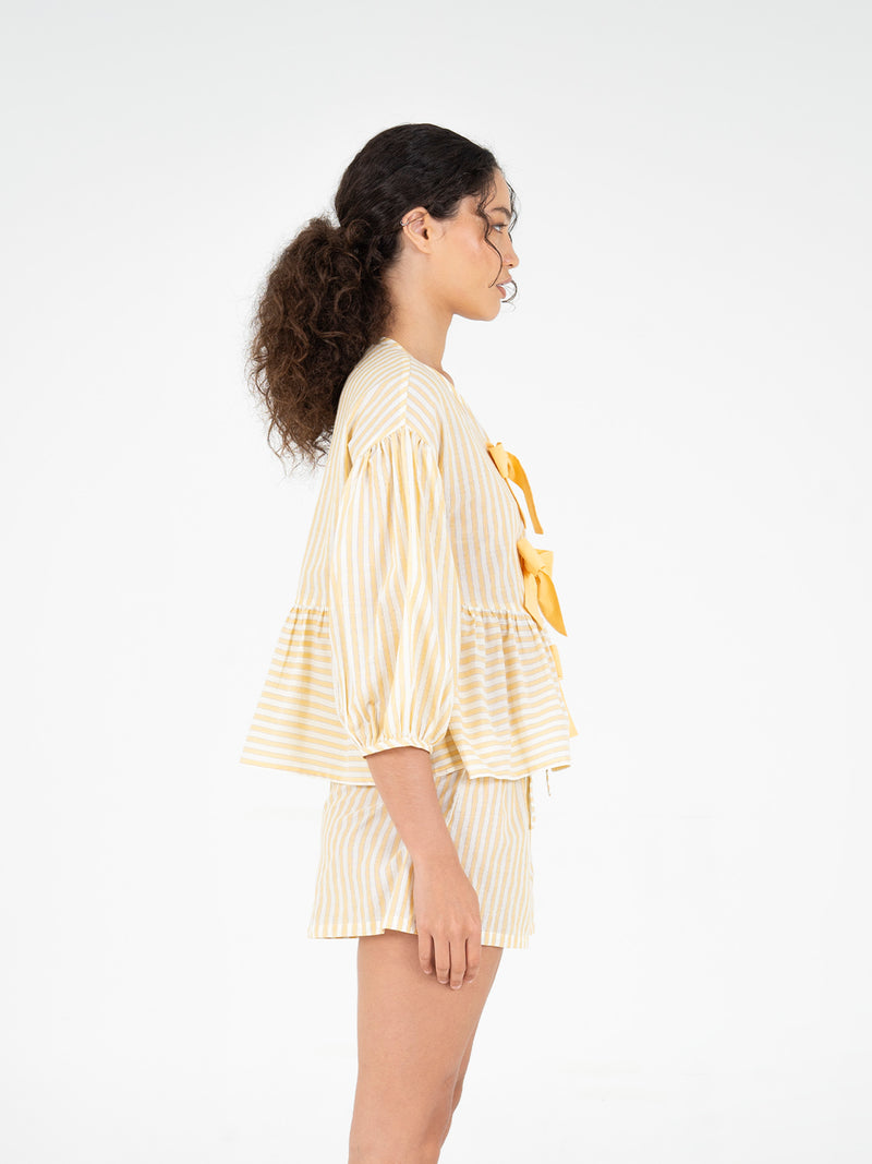 Yellow Striped Spirit Top top