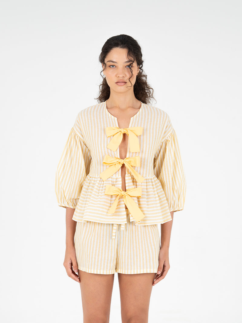 Yellow Striped Spirit Top top