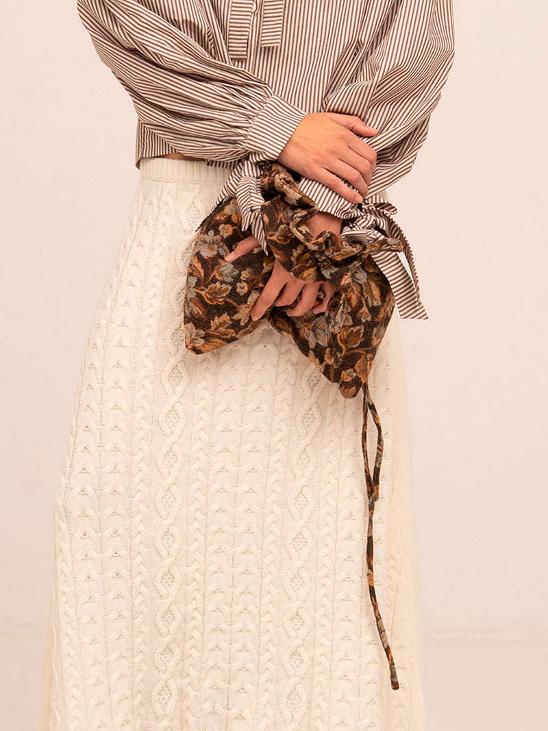Brown Blooms Bag 