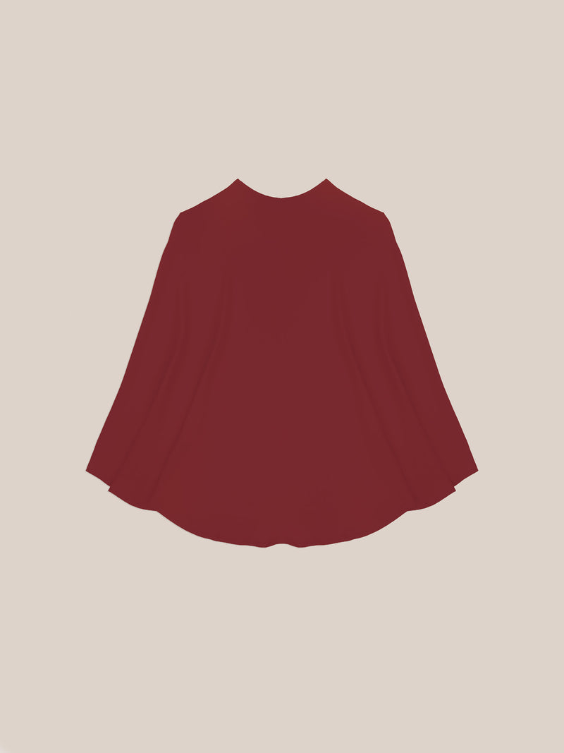 Whispered Burgundy Occasion Cape