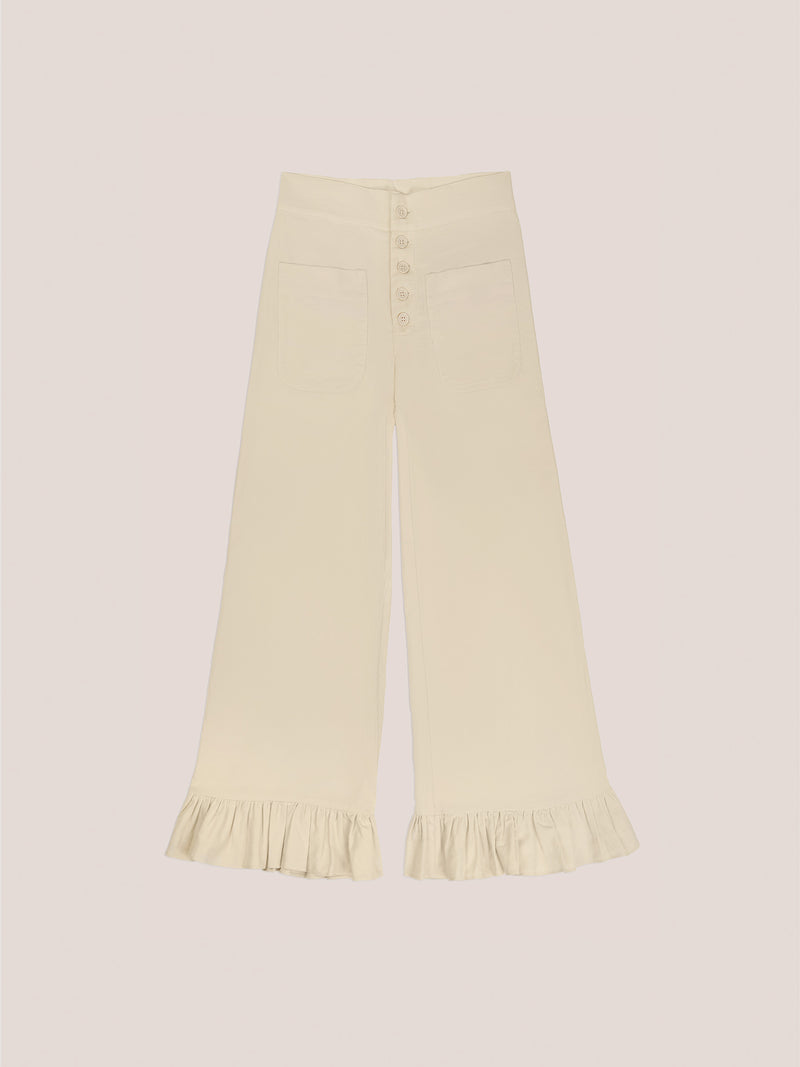 Pantalones de pana blancos suaves