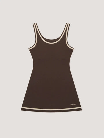 Serve Brown Jersey Mini Sports Dress