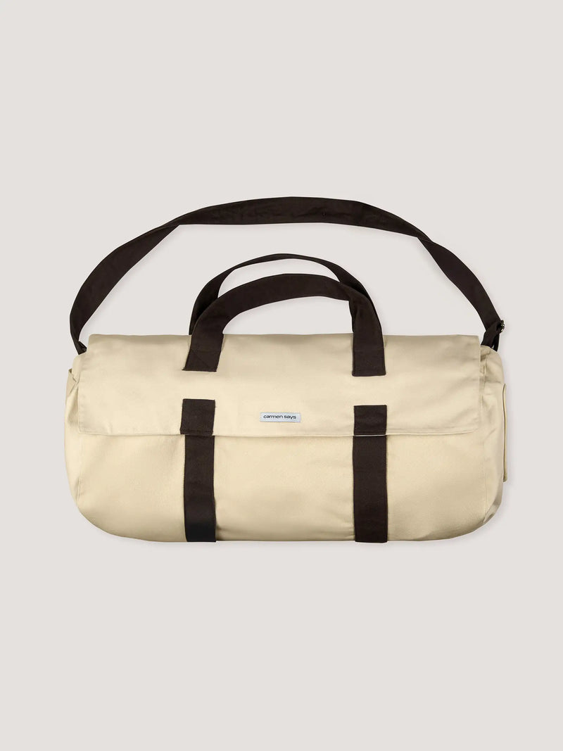 Form Beige and Brown Sports Bag