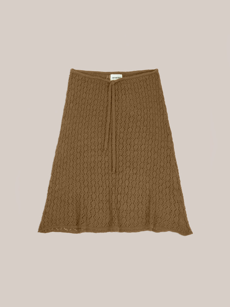 Exile Green Knit Midi Skirt