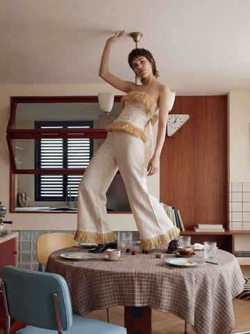 Fringe Straw Fringe Noctis Top