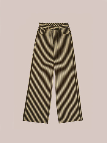 Pebble Striped Green Jeans