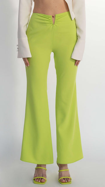 Flared lime pants
